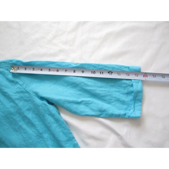 Women Pure Amici 100% Linen Button Long Sleeve Shirt Sz S (WB279) - Picture 8 of 10